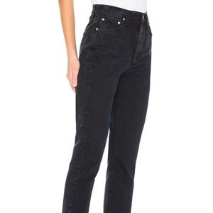 Agolde Riley cropped jeans in satellite